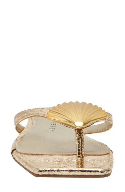 Shop Katy Perry The Camie Shell Flip Flop In Gold