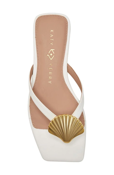 Shop Katy Perry The Camie Shell Flip Flop In Optic White