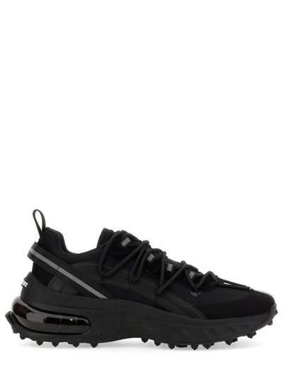 Shop Dsquared2 Low Top D2 Lace-up Sneaker In Black