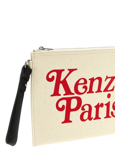Shop Kenzo ' Utility' Clutch In Beige