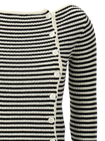 Shop N°21 Striped Cardigan In White/black