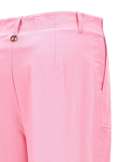 Shop Twinset Loose Leg Pants In Pink