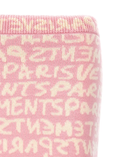 Shop Vetements 'graffiti Monogram' Skirt In Pink
