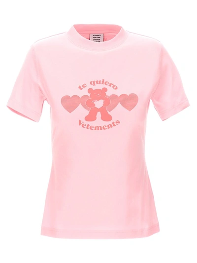 Shop Vetements 'te Quiero' T-shirt In Pink