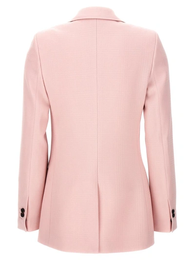 Shop Burberry Single-breasted Tailored Blazer In Pink