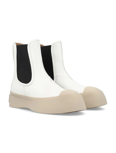 Shop Marni Pablo Chelsea Boots In Lily White