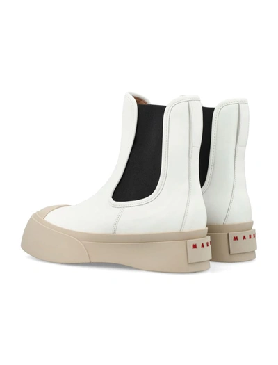 Shop Marni Pablo Chelsea Boots In Lily White