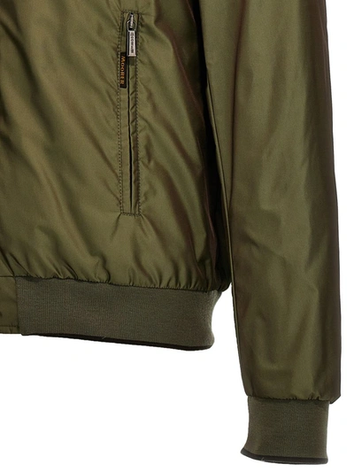 Shop Moorer 'mezzano-km' Bomber Jacket In Green