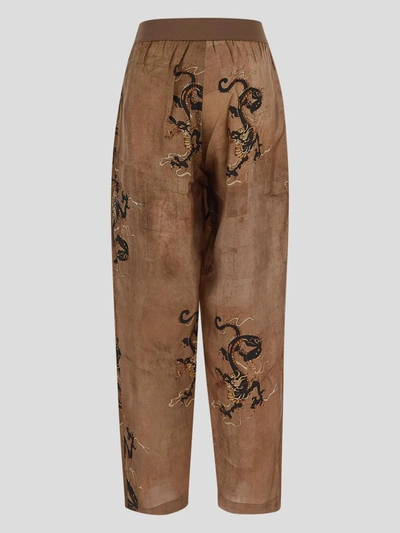 Shop Uma Wang Trousers In Roseblack