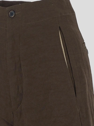 Shop Uma Wang Trousers In Darkbrown