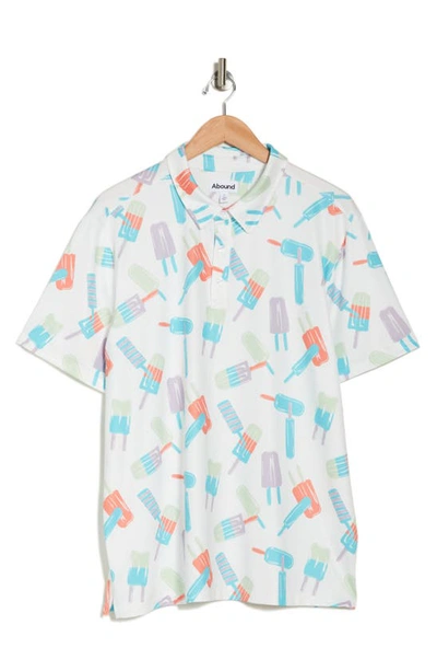 Shop Abound Printed Polo In White Ice Pop Party