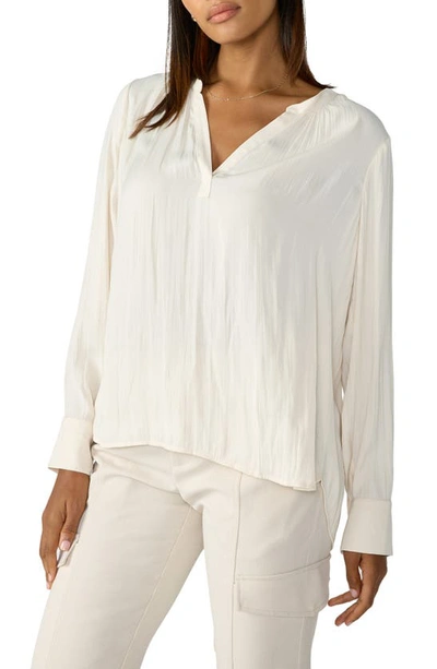 Sanctuary Lizzie Sateen Tunic Top In Cappuccino
