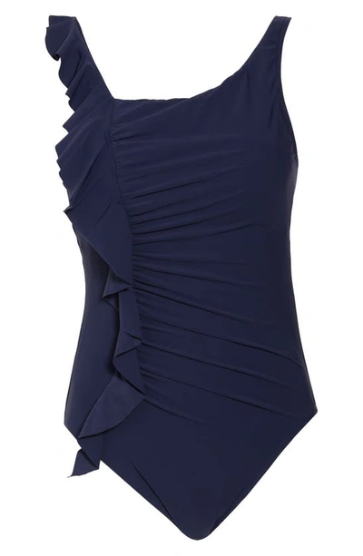 Shop Magicsuit Cascade Lexi One-piece Swimsuit In Navy Blue