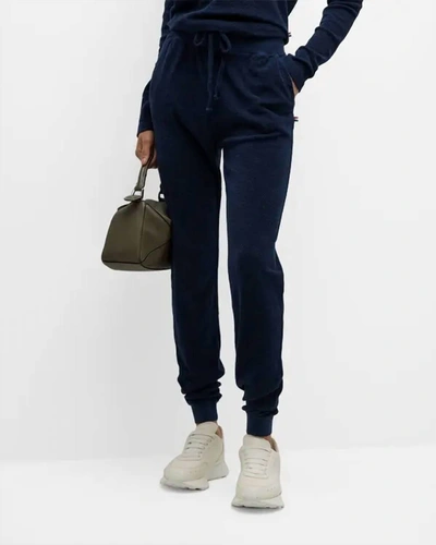 Sol Angeles Loop Terry Wide Leg Pant In Indigo In Multi