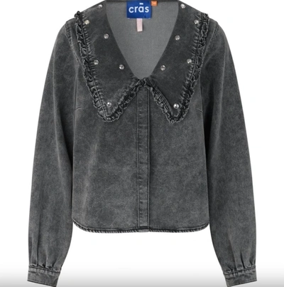 Cras Zelda Shirt In Denim Black In Multi