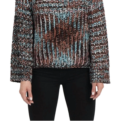 Love Token Mimi Chunky Turtleneck Sweater In Brown Multi In Brown