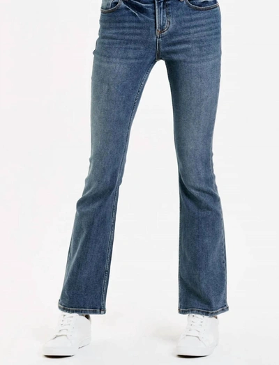 Shop Dear John Denim Jax Mid Rise Bootcut Jeans - Silverdale In Blue