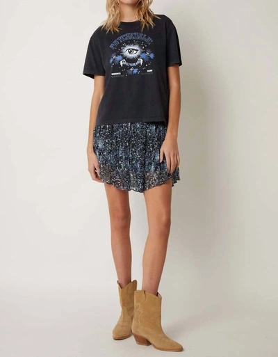 Berenice Psychodelic Graphic Tee In Black In Black