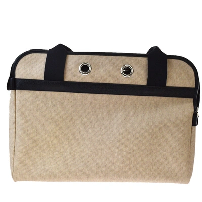 Shop Hermes - Canvas Shoulder Bag () In Beige