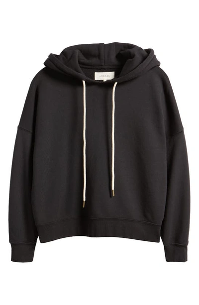 Shop The Great The Teammate Cotton Hoodie In Almost Black