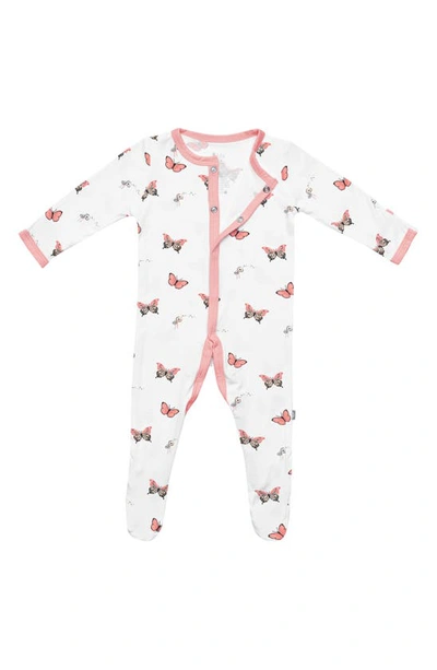 Shop Kyte Baby Snap-up Footie In White/ Butterfly