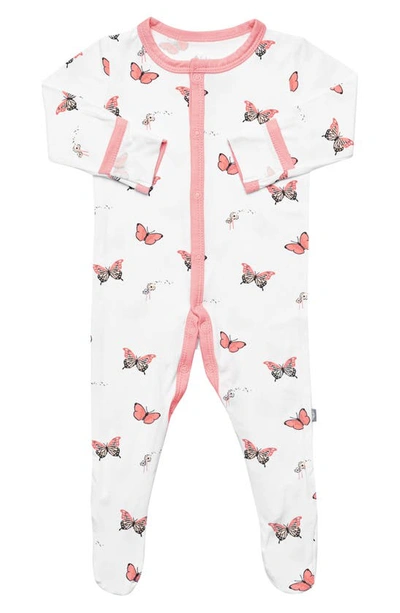 Shop Kyte Baby Snap-up Footie In White/ Butterfly