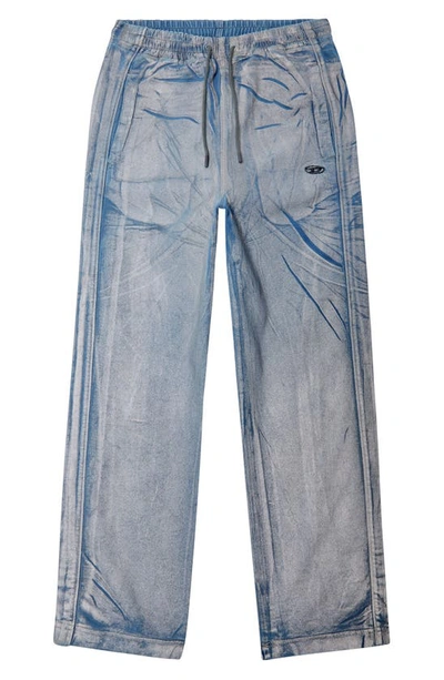 Shop Diesel D-martians Track Sweat Jeans In Denim