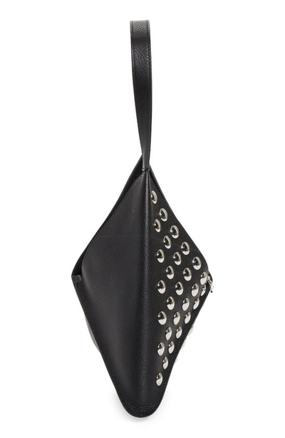Shop Khaite Small Sara Studded Leather Tote In Black