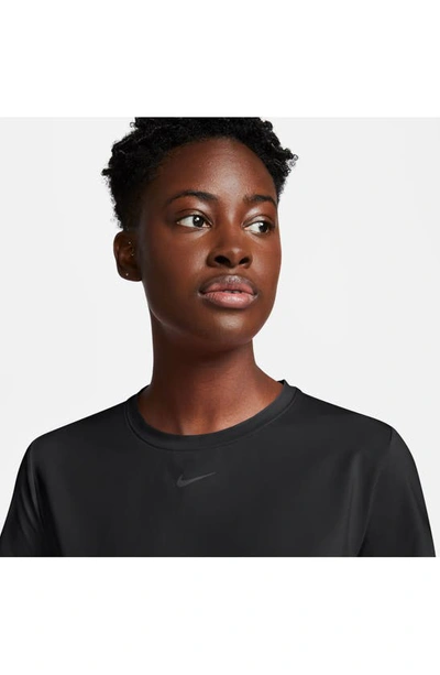Shop Nike One Classic Dri-fit Training Crop Top In Black/ Black