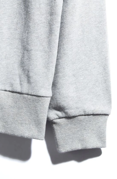 Shop Nation Ltd Cotton Off The Shoulder Sweatshirt In Heather Grey