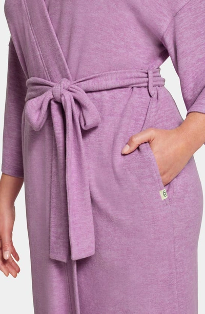 Shop Ugg Monrose Short Robe In Violet Queen Heather