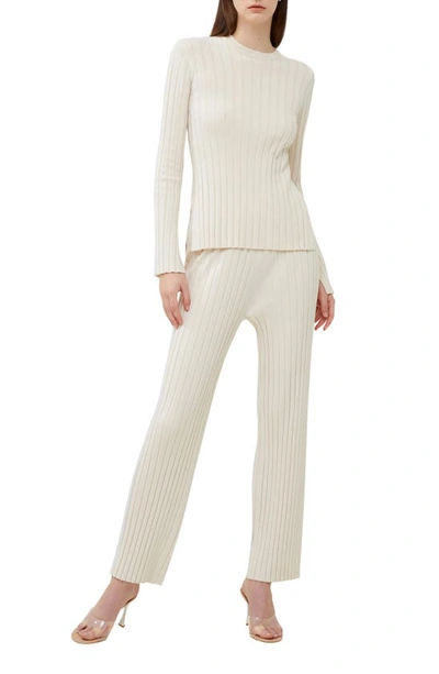 Shop French Connection Minar Rib Sweater In Classic Cream