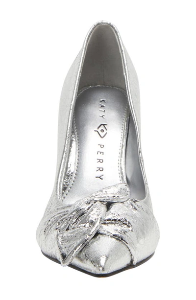 Shop Katy Perry The Revival Bow Pointed Toe Pump In Silver