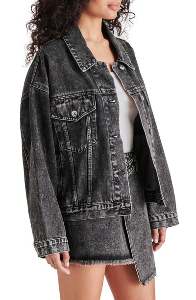 Shop Steve Madden Sienna Denim Jacket In Black