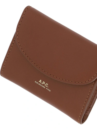 Shop Apc A.p.c. "geneve" Card Holder In Brown