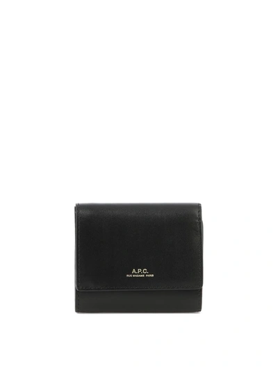 Shop Apc A.p.c. "lois" Compact Wallet In Black