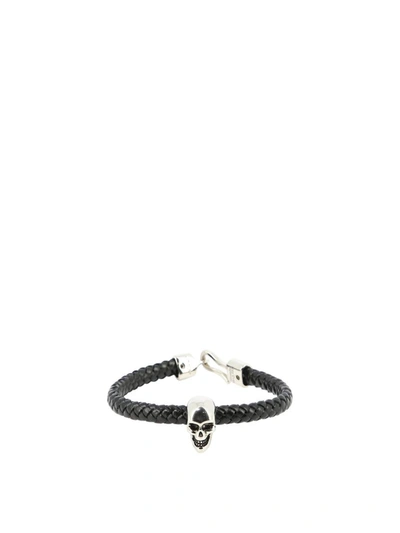 Shop Alexander Mcqueen "skull" Bracelet In Black