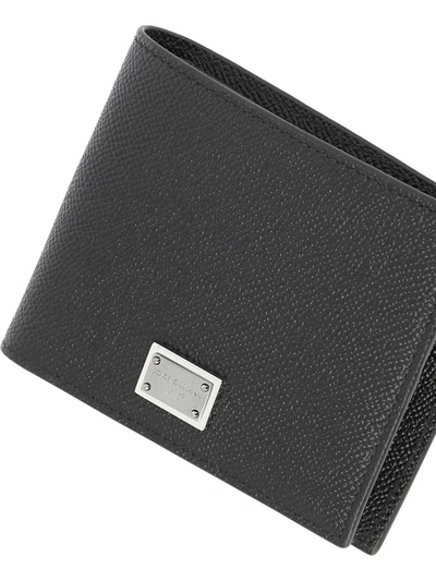 Shop Dolce & Gabbana Wallet With Logo In Black