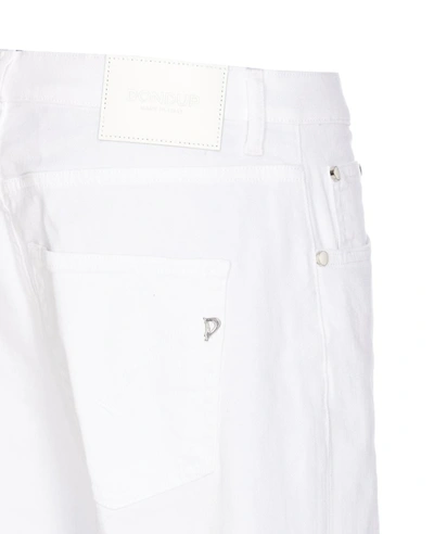 Shop Dondup Trousers In Bianco