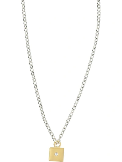 Shop Marni Necklace With Die Shaped Pendant In Gold