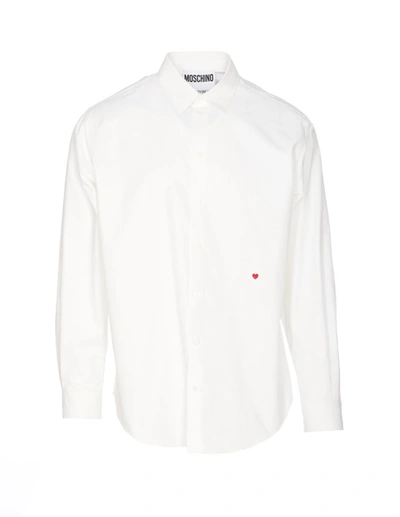 Shop Moschino Shirts In Bianco