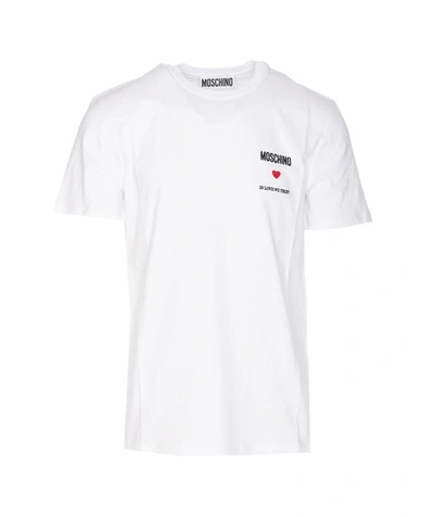 Shop Moschino T-shirts And Polos In Bianco
