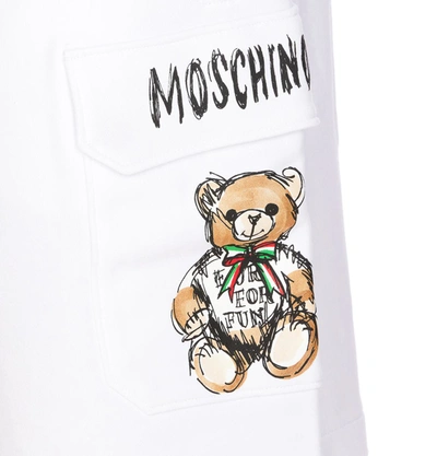 Shop Moschino Shorts In Bianco