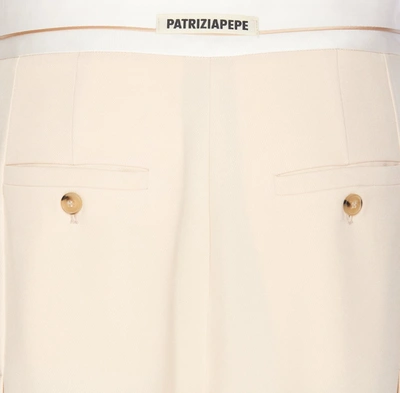 Shop Patrizia Pepe Trousers In White