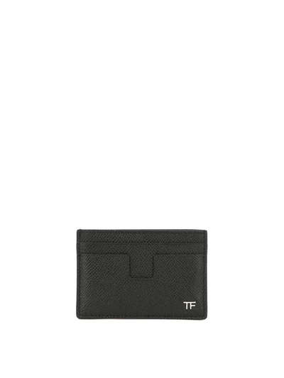 Shop Tom Ford "tf" Card Holder In Black