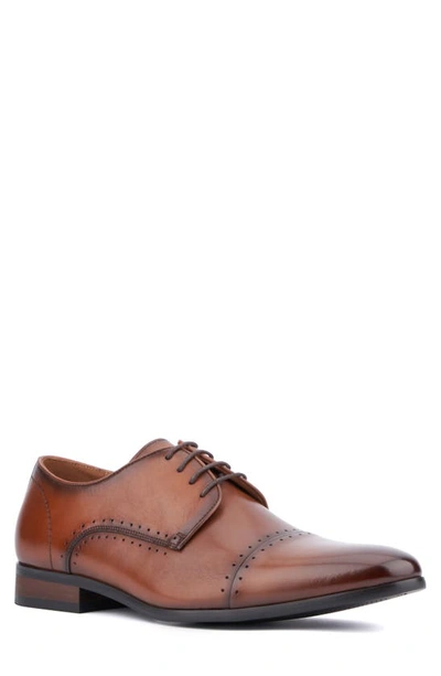 Shop Vintage Foundry Ferdinand Cap Toe Derby In Cognac