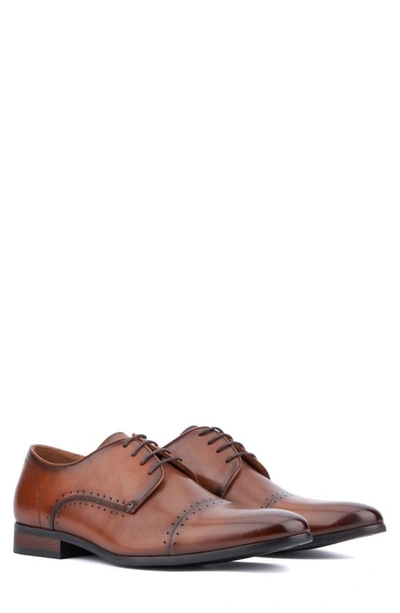 Shop Vintage Foundry Ferdinand Cap Toe Derby In Cognac