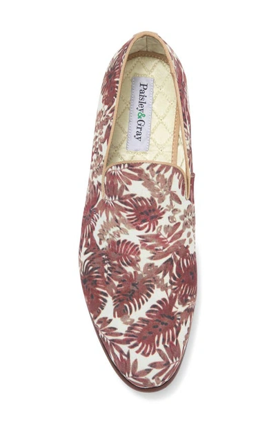 Shop Paisley & Gray Bow Embellished Loafer In Ecru/ Palm