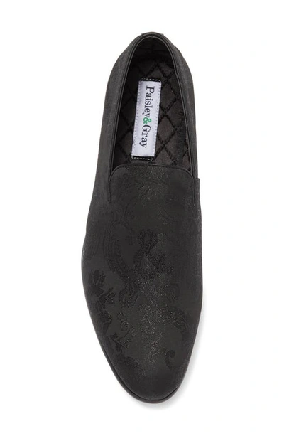 Shop Paisley & Gray Paisley And Gray  Bow Embellished Loafer In Black Floral