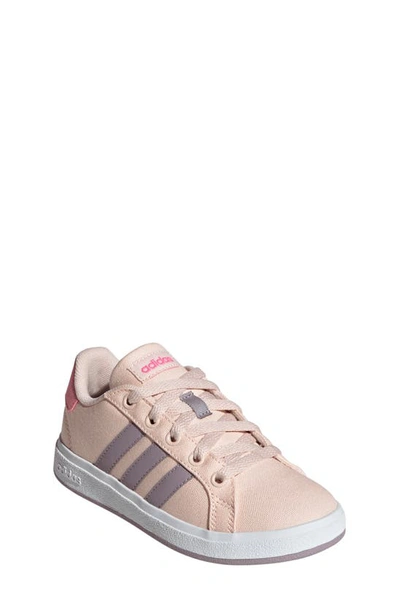 Shop Adidas Originals Kids' Grand Court 2.0 Sneaker In Quartz/ Fig/ Pink